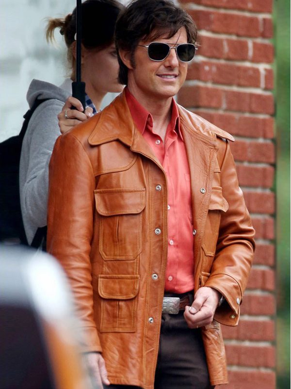 Actor Tom Cruise Brown Leather Jacket - RockStar Jacket