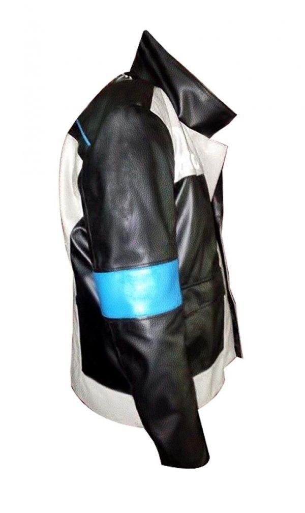 Detroit Become Human Connor Cosplay Genuine & Faux Leather Jacket side look