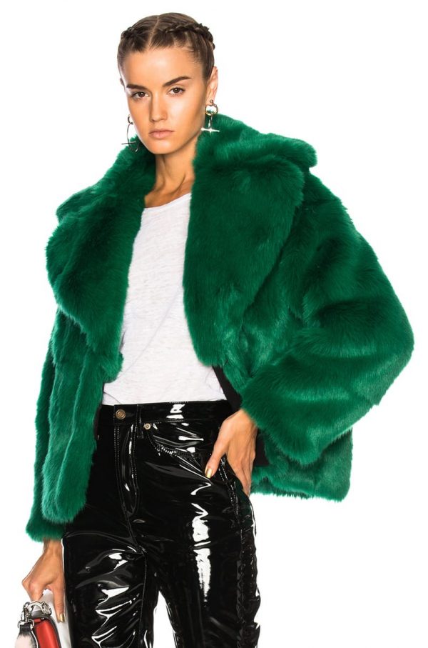 Green Fur Coat Jacket- RockStar Jacket