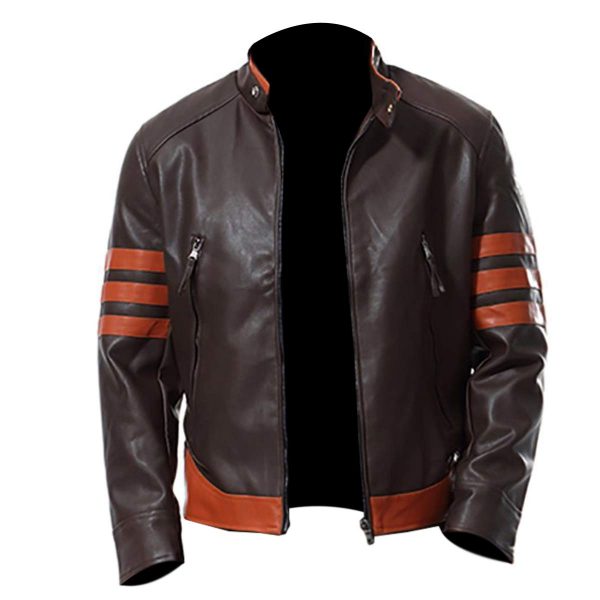 Men’s Biker Slim Fit Real Leather Retro Jacket