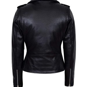 WWE Wrestler Maryse Mizanin Biker Leather Jacket back