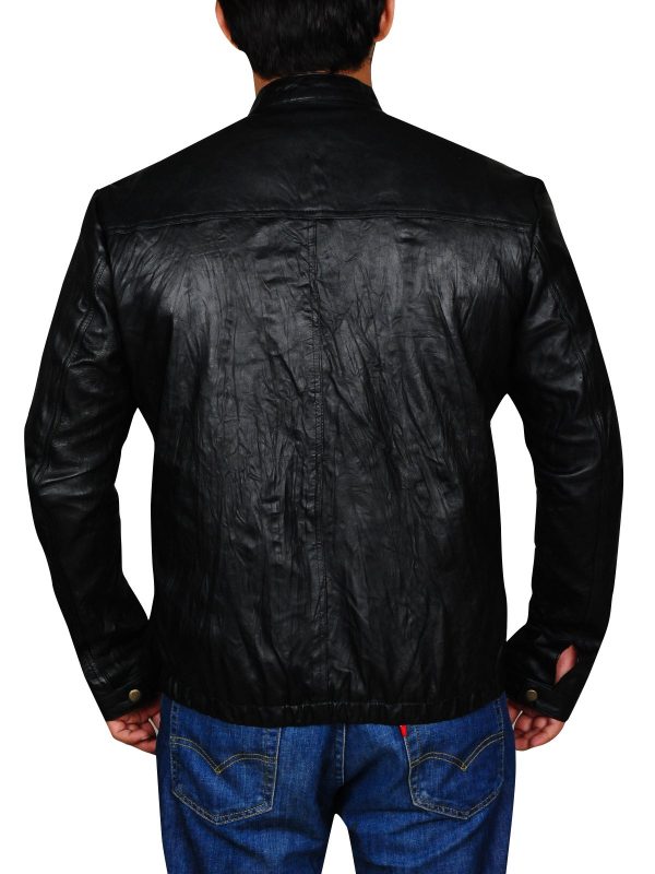 Zac Efron 17 Again Black Leather Jacket back