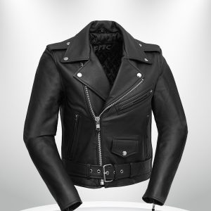 Bikerlicious Rockstar Women's Lapel Collar Black Motorcycle Leather Jacke