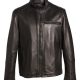 Cole Haan Moto Black Lambskin Leather Jacket