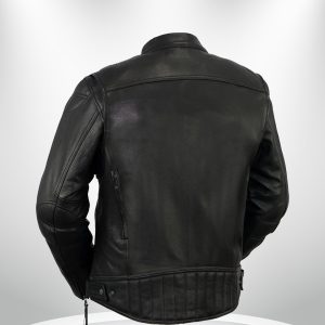 Rockstar Top Performer Men’s Black Leather Jacket back