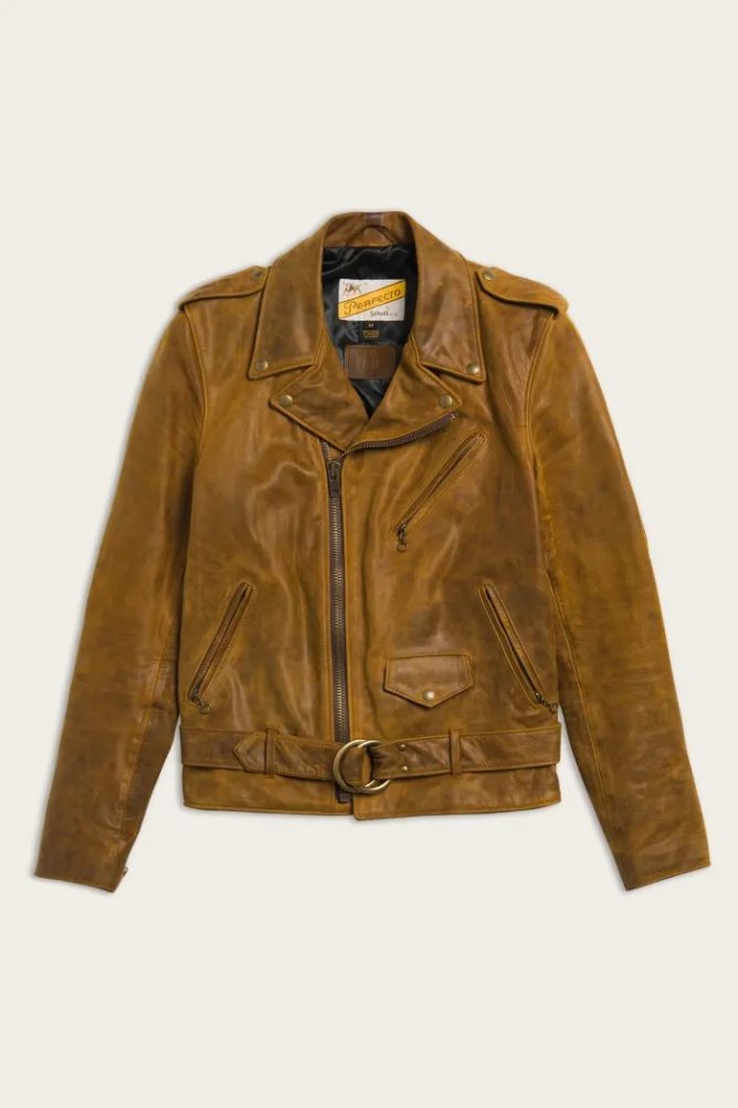 Schott X Frye NYC Perfecto Lapel Collar Leather Jacket - RockStar Jacket