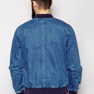 Waven Denim Bomber Blue Style Jacket