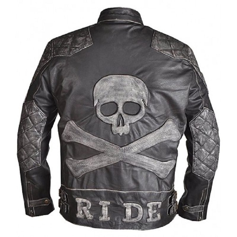 Skull Leather Jacket - RockStar Jacket