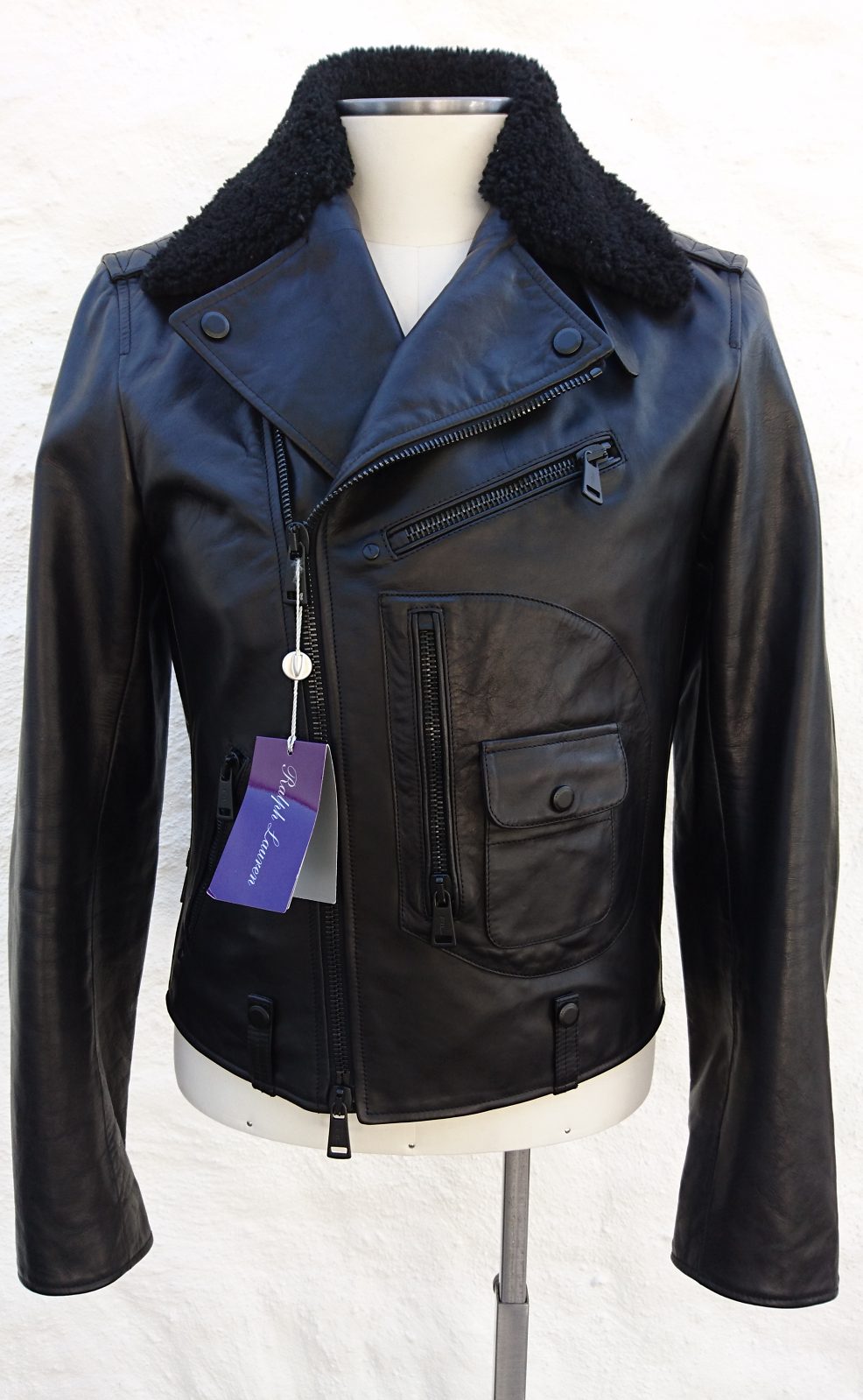 purple label leather jacket