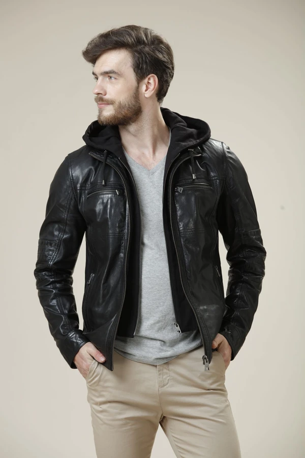 Danier Hooded Leather Jacket - RockStar Jacket