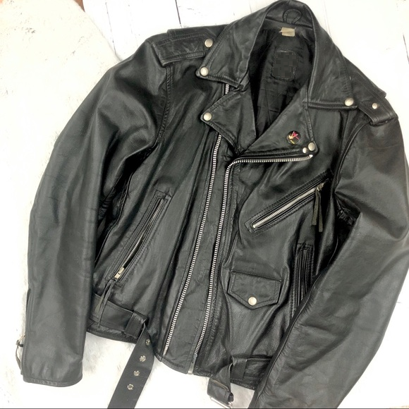 Vintage Punk Leather Jacket - RockStar Jacket