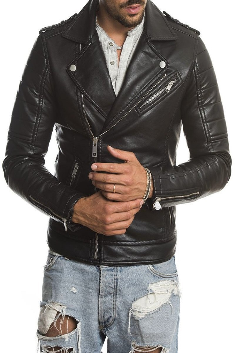 Ravens Leather Jacket - RockStar Jacket