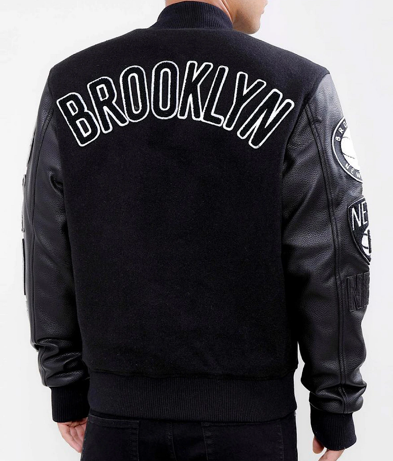 brooklyn nets leather jacket