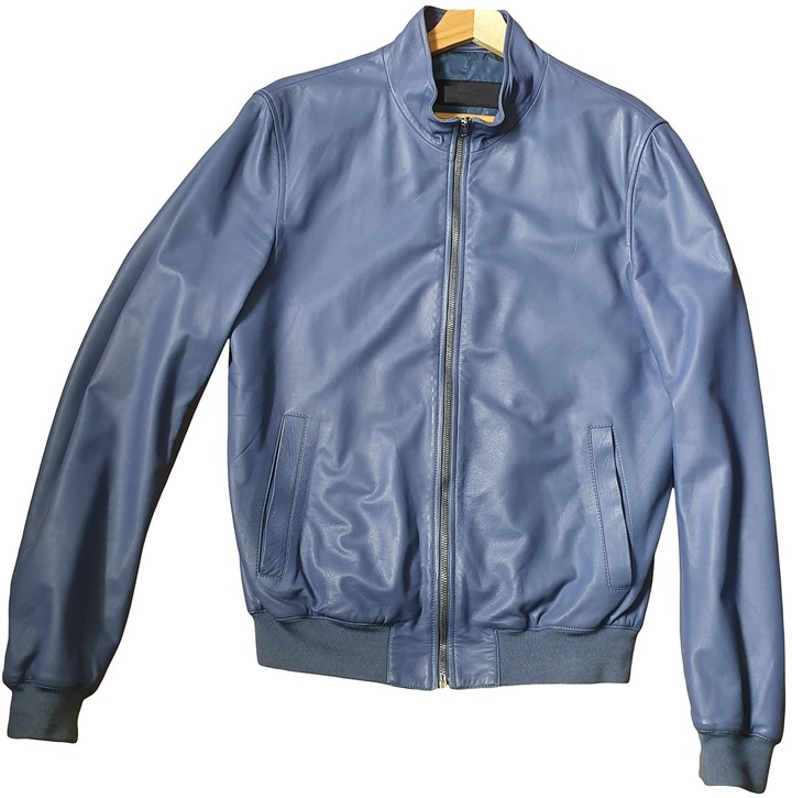 Gucci Blue Leather Jacket - RockStar Jacket