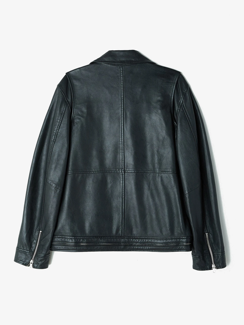 Obey Black Leather Jacket - RockStar Jacket