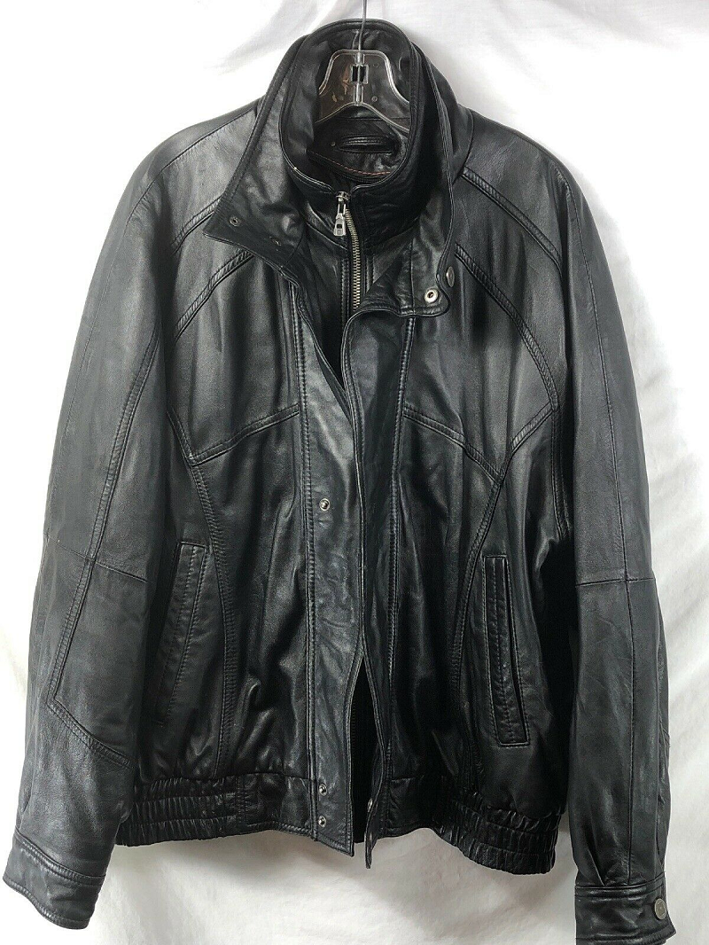 Wilson Black Rivet Leather Jacket - RockStar Jacket