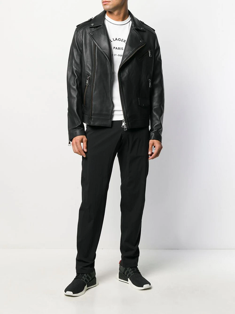 Karl Lagerfeld Mens Leather Jacket - RockStar Jacket