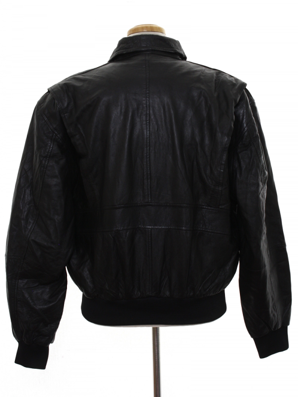 90s Black Leather Jacket - RockStar Jacket