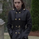 Lily Collins Inheritance Leather Coat