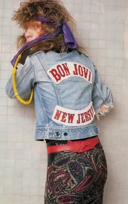 Vintage 90s Bon Jovi New Jersey Denims Jacket
