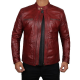Wyoming Red Biker Leather Jacket