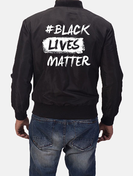 Black Lives Matter Bomber Leather Jacket