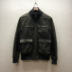 Fr Zip Up Black Bomber Leather Jacket
