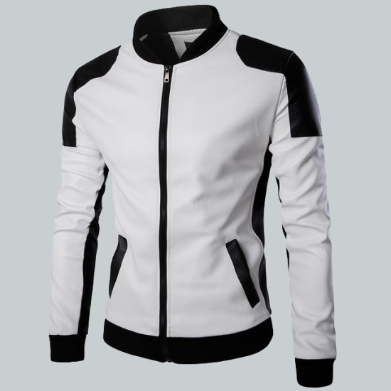 Joliet White Perforated Leather Jacket