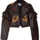 Final Fantasy XIV Game Gyuki Cropped Leather Jacket