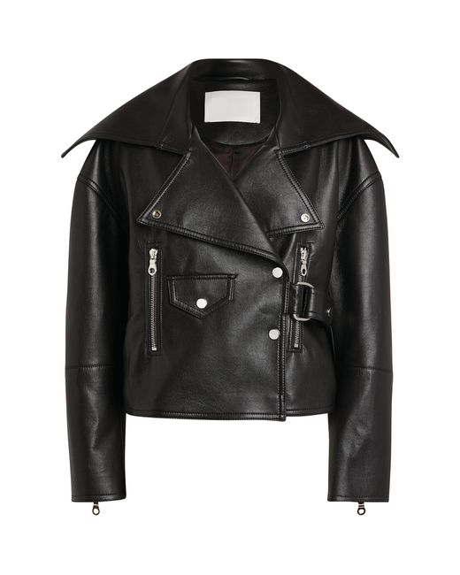 Nanushka Black Blend Ado Leather Jacket