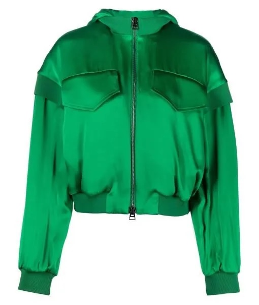 The Cleaning Lady Eva De Dominici Silk Cropped Jacket