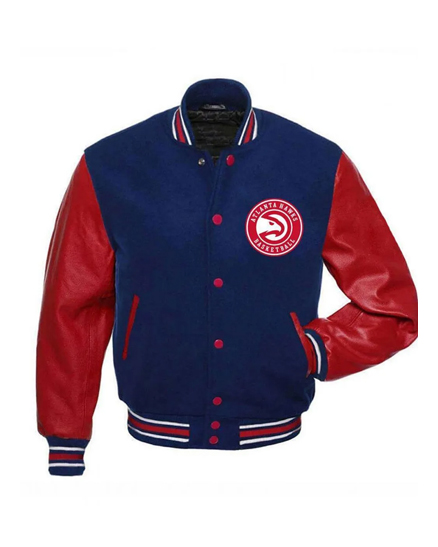 Atlanta Hawks Nba Red And Varsity Wool Jacket