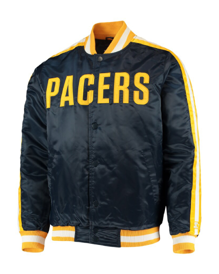 Indiana Pacers Starter Navy The Offensive Varsity Jacket
