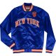 Mitchell & Ness New York Knicks Blue Satin Jacket