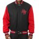 NBA Houston Rockets JH Design Black_Red Wool Jacket