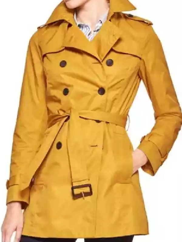 Yellow Cotton Pea Coat