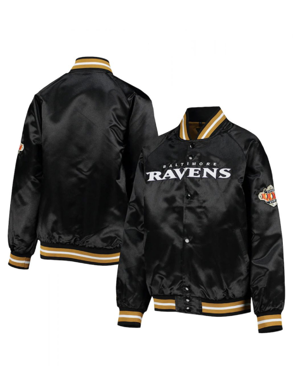 Baltimore Ravens Black High-Quality Satin Jacket