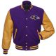 Baltimore Ravens Purple and Yellow Varsity Jacket