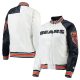 Chicago Bears White And Navy Hometown Satin Jacket