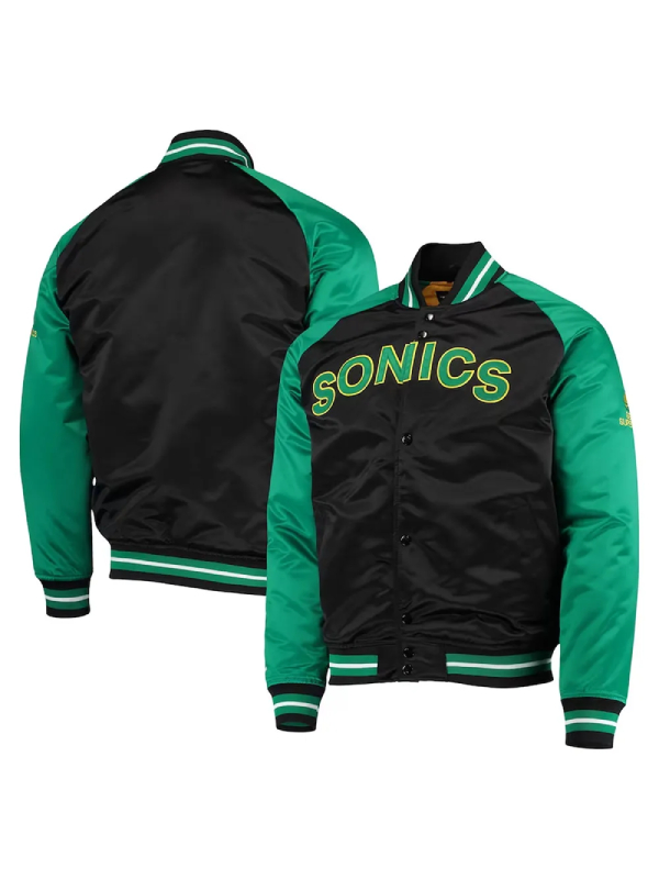 NBA Seattle Supersonics Black and Green Reload 3.0 Jacket