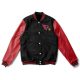 NFL Arizona Cardinals Wool And Leather Burgundy/Black Varsity Jacket