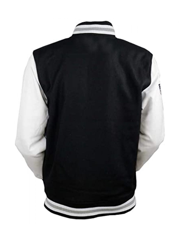 Oakland Raiders Black And White Varsity Jacket