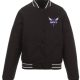 Charlotte Hornets Black Poly Twill Polyester Jacket