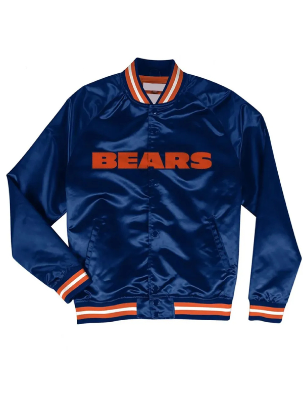 Chicago Bears Gameday Navy Blue Satin Jacket