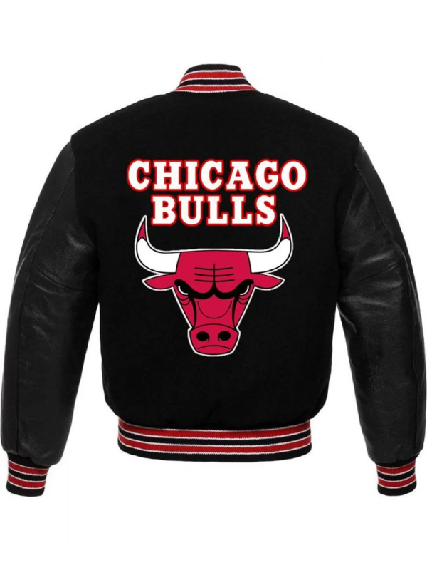 Chicago Bulls College Black Wool Jacket
