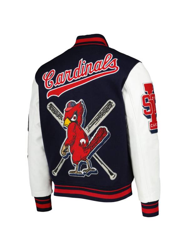 Team St. Louis Cardinals Navy Mash Up Wool Jacket